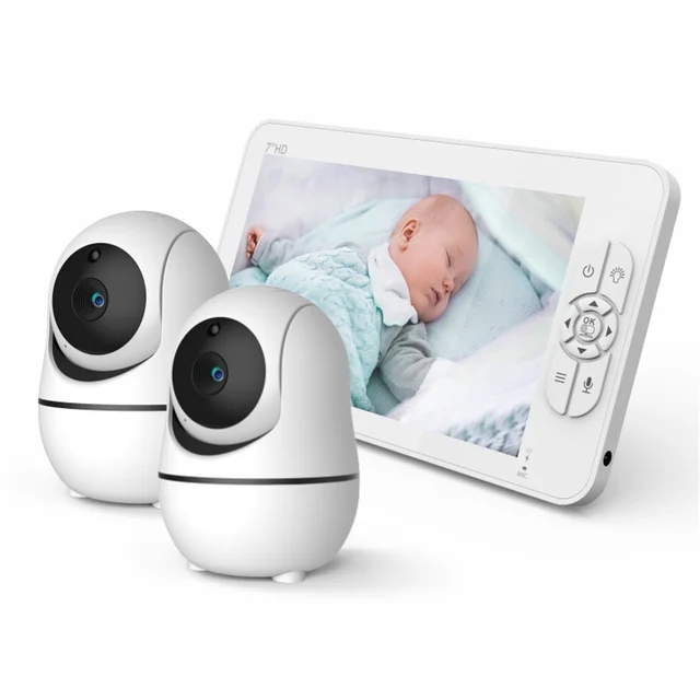7inch Wireless PTZ Intercom Baby Monitor Feeding Timer Baby Sister Camera 1