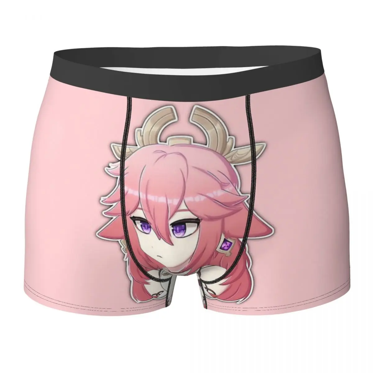 

Yae Miko Genshin Impact Man's Boxer Briefs Genshin Highly Breathable Underwear High Quality Print Shorts Gift Idea