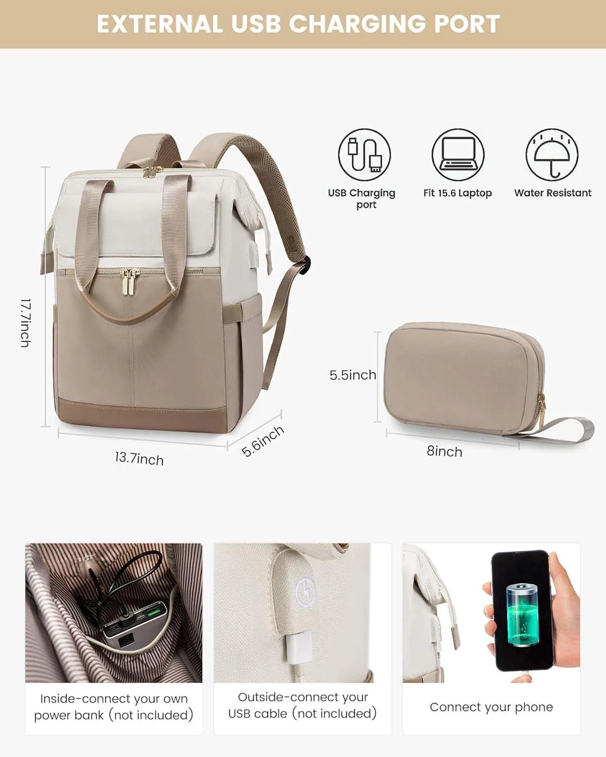 2024 New Women Backpack Waterproof Oxford Bagpack Large Mochilas Fashion Schoolbag For Teenagers Girls Travel Weekend 4