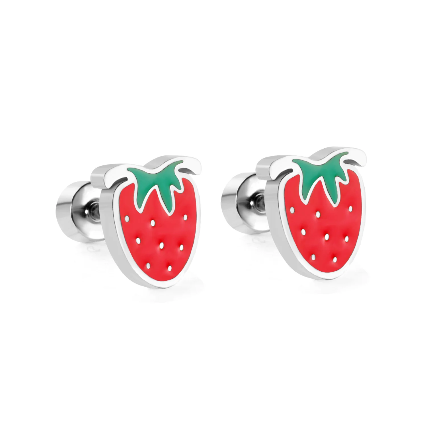 316L Surgical Steel Stud Earrings Cute Style Girls Screw Back Body Piercing Jewelry Party Stud Earrings Stainless Steel Earrings Metal Earrings Silver Earrings Cute Earrings