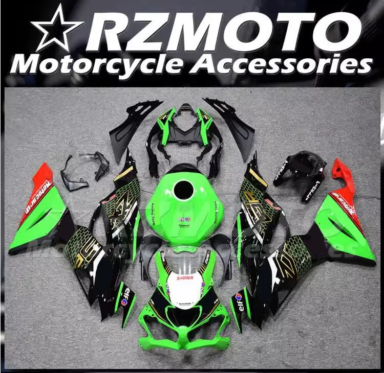 

Комплект обтекателей из АБС-пластика для Kawasaki ZX-6R ZX6R 636 2019 2020 2021 2022 19 20 21 22 23, комплект обтекателей красного и зеленого цвета, 4 подарка