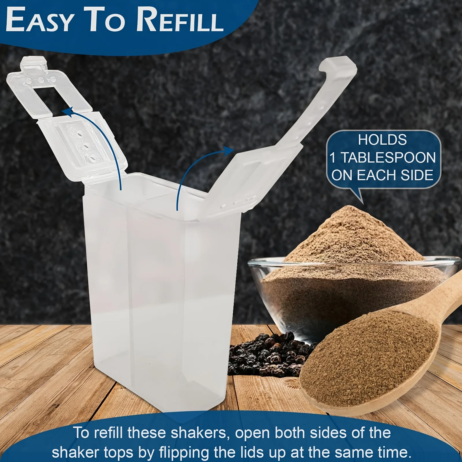 1/2pcs 2in1 Camping Seasoning Shaker Multi-Purpose Spice Jar With Lid 2-Compartment Outdoor BBQ Cooking Salt Pepper Storage Box