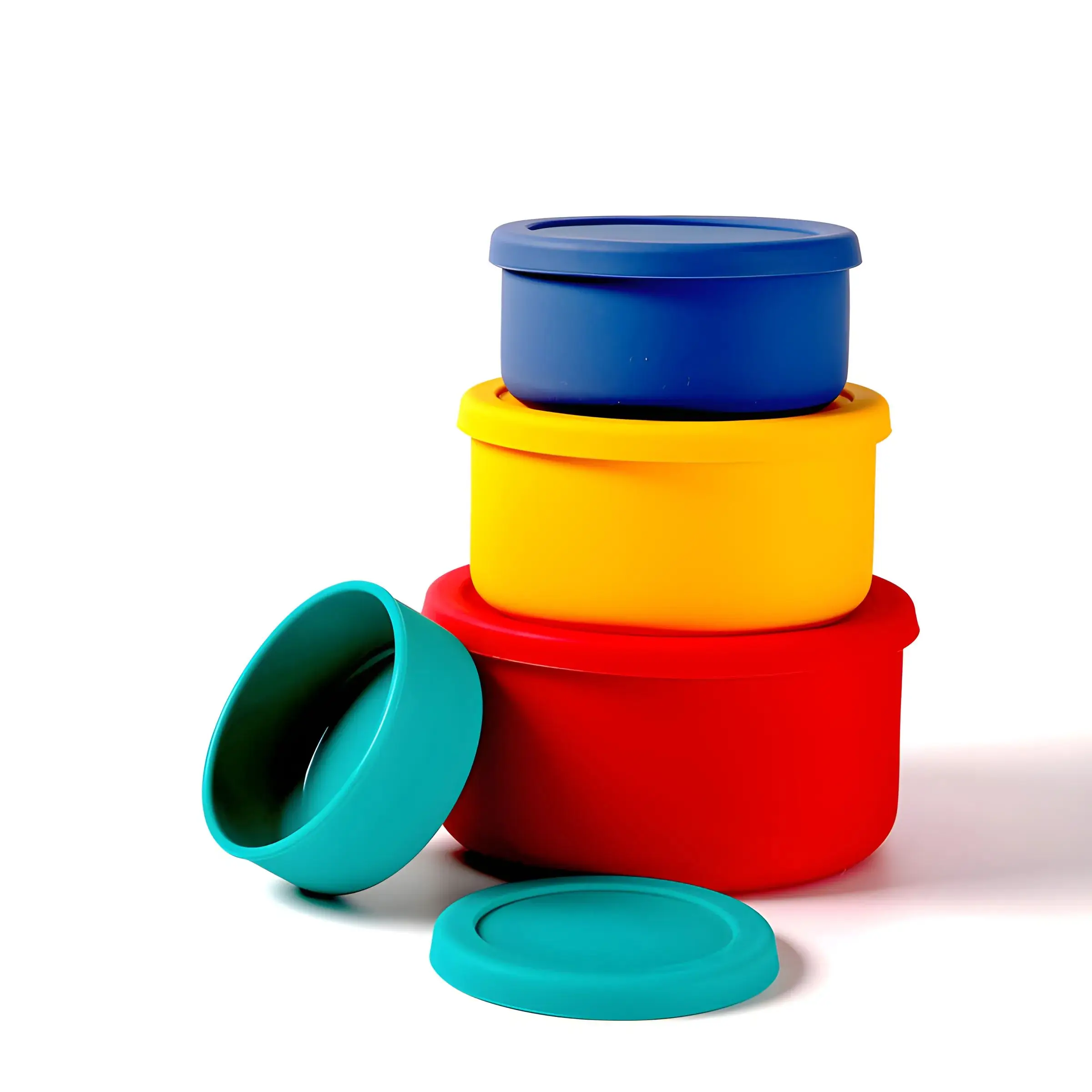 Portable Bento Box Food Grade Microwave Silicone Lunch Box Home Refrigerator Silicone Cooler