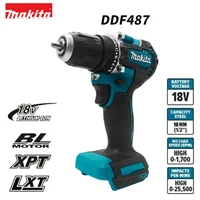 Makita DDF487 rechargeable electric drill Lithium electric brushless portable electric screwdriver driver Hammer drill
