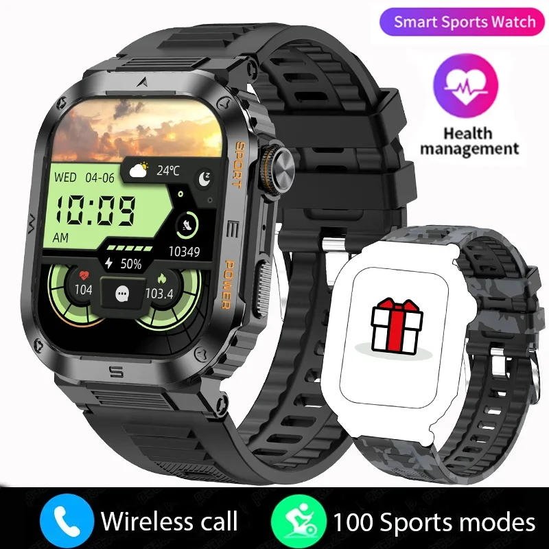 

2024 New Full Touch Smart Watch Men for Android Xiaomi Blood Pressure Oxygen Fitness Watch 5 Atm Waterproof Military Smartwatch