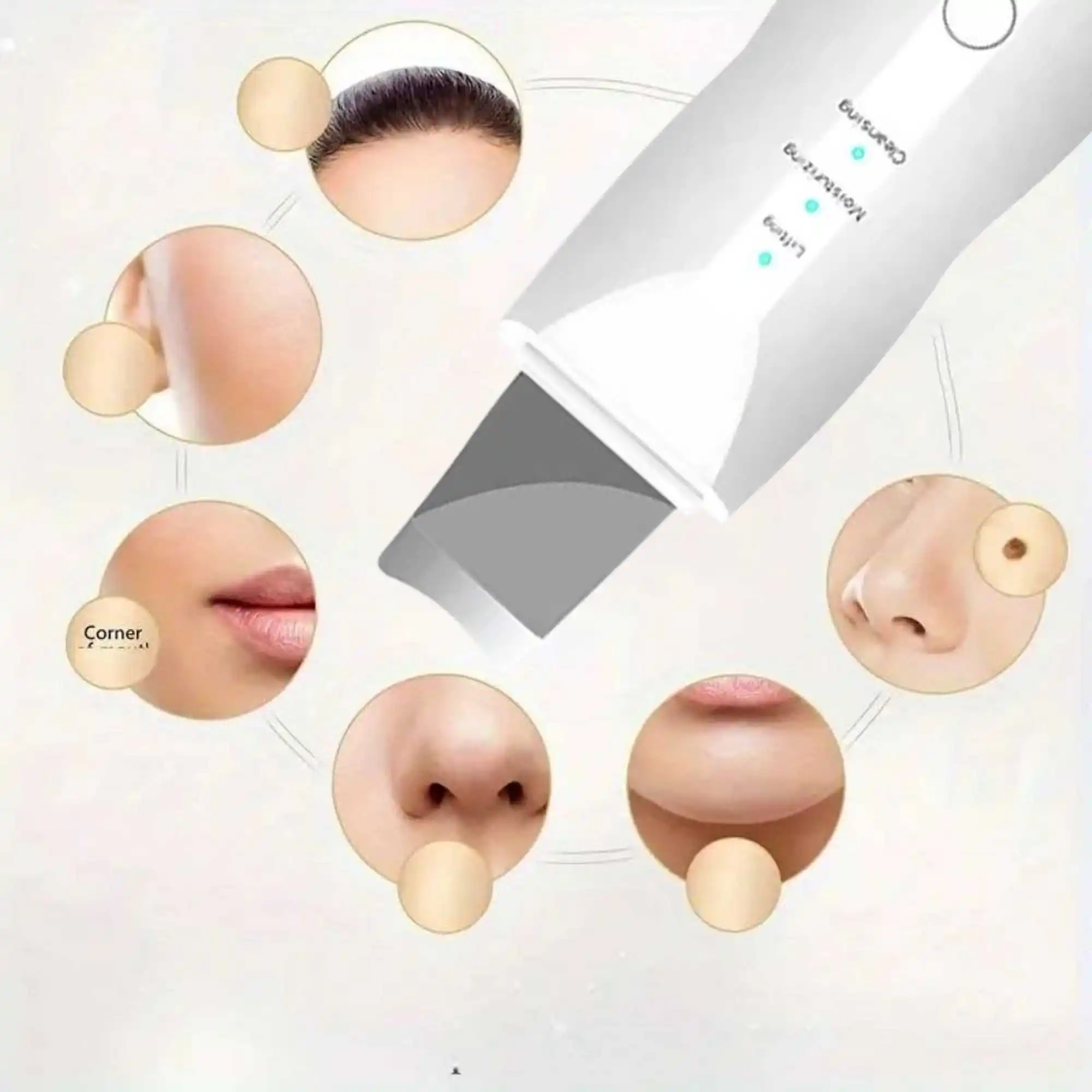 Facial Scrubber Skin Scrubber Deep Vibrate Facial Cleaner Shovel Spatula Not Ultrasonic Face Scrubber Peeling Blackhead Remover Facial Massager