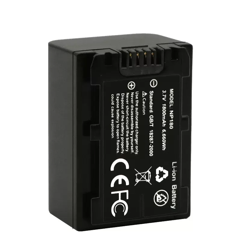 NP-180 3.7V 1800mAh for Ordro for Aigo BP-FV50 for Praktica PA-VG-360 Camcorder