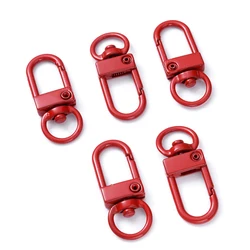 Set of 10 Elegant Gold and Silver Plated Lobster Clasp Hooks for Jewelry Making and Crafting (Red)