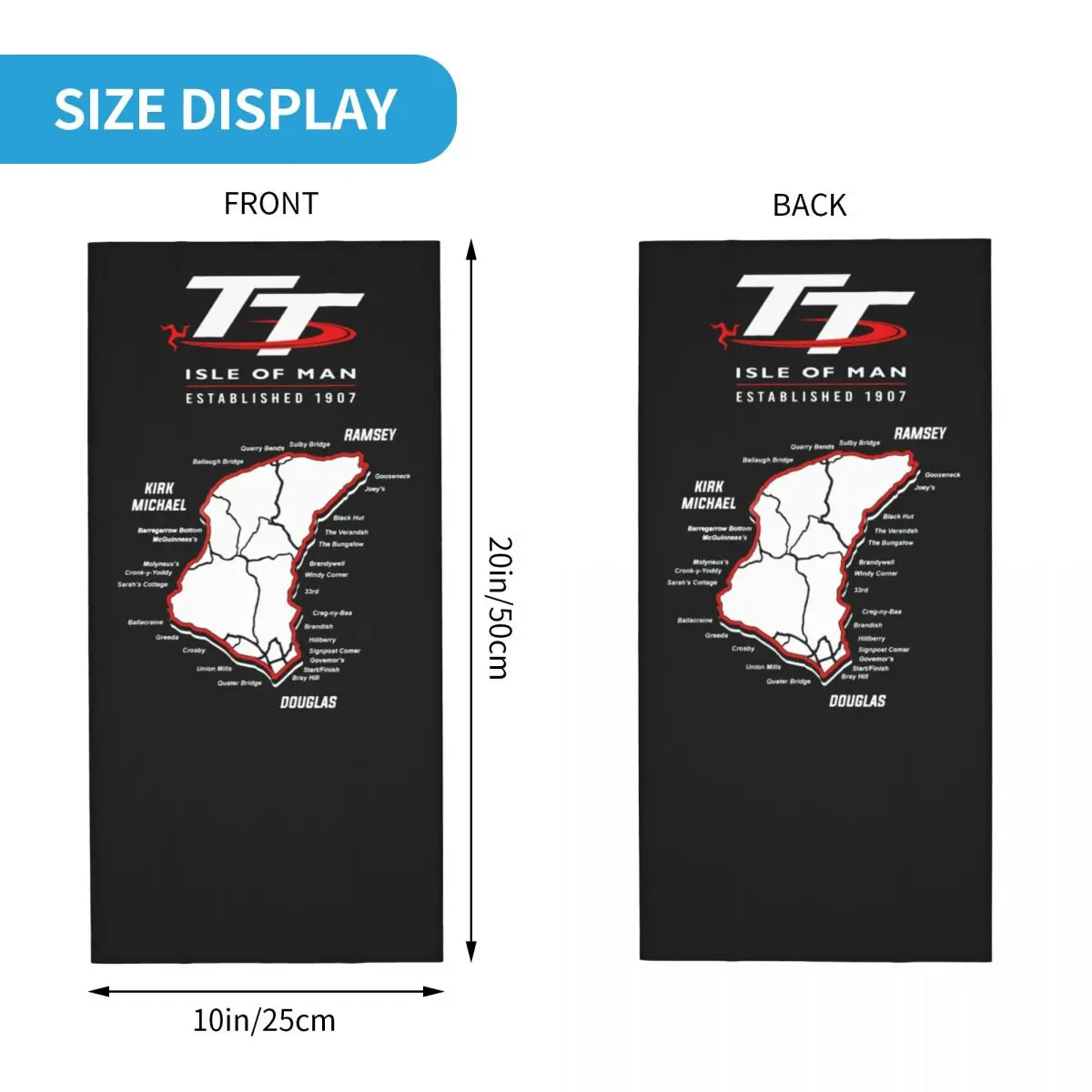 Isle Of Man TT Motorcycle Bandana Neck Gaiter Printed Wrap Scarf Warm Headband Hiking for Men Women Adult All Season cycling bandana neck wrap bandana headscarf cotton bandana neck gaiter bandana neck cover multifunctional bandana motorcycle bandana camouflage bandana