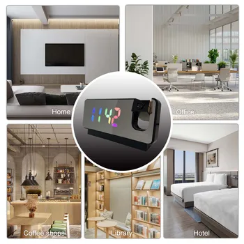 4K Ultra HD Projection Alarm Clock Camera with Wi-Fi, Motion Detection, Remote Viewing, Recording, Nanny Cam for Indoor Security 6