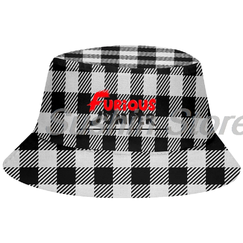 

Furious Jumper Logo Print Bucket Hats Women Men Fisherman Hat Unisex Summer Outdoor Fishing Hiking Beach Sun Hats