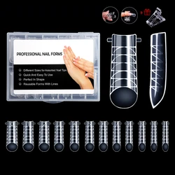 Forme Duali Quadrate Migliorate per Estensioni Rapide delle Unghie - Top Trasparente per French Tips Completi