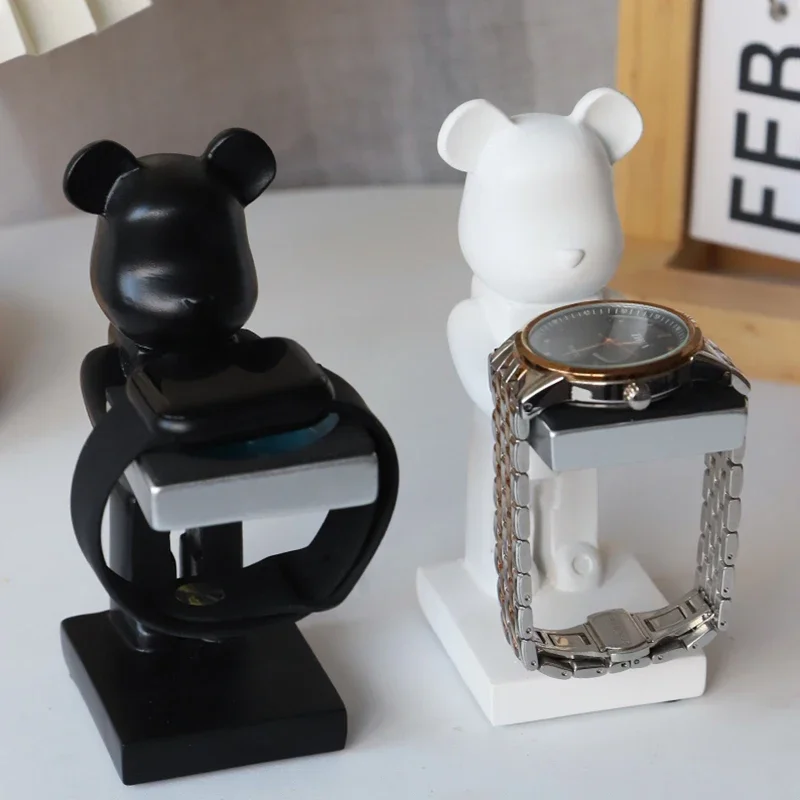 Creative Apple Watch Charge Stand Holder Case Display Bear Support Iwatch Wireless Cgarging Holder Cartoon Table Watches Gift