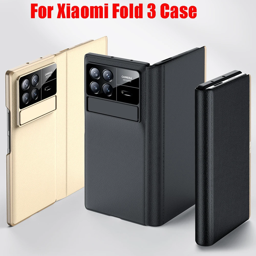 Custodia Xiaomi Mix Fold 3 In Vera Pelle Smart Sleep Wake Up Supporto Magnetico Custodia Flip Phone Cover Per Xiaomi Mix Fold3
