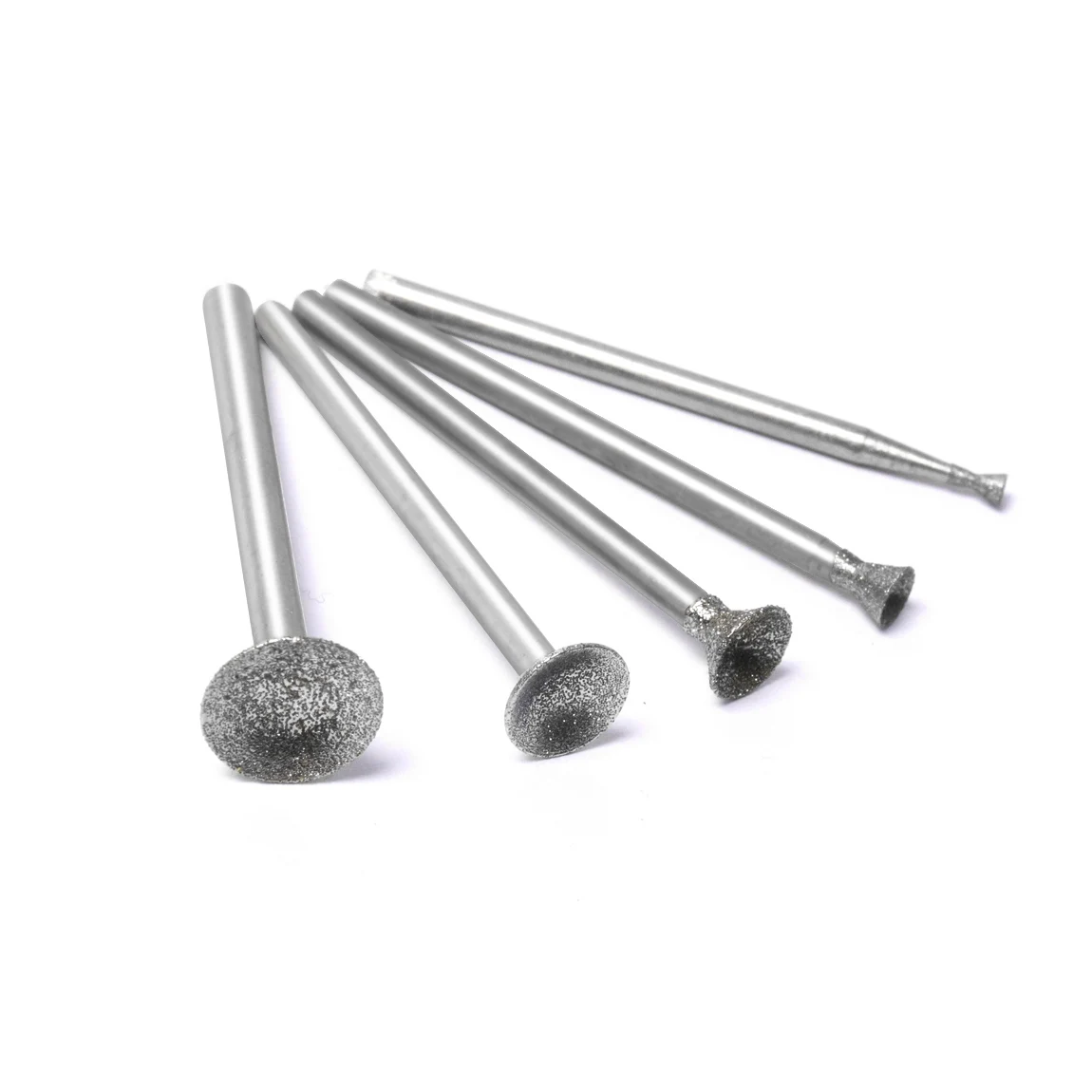 20Pcs Diamond Abrasive Burr Grinding Bits Abrasive Head for Stone Jade Carving Polishing Engraving Tools Dremel Accesories