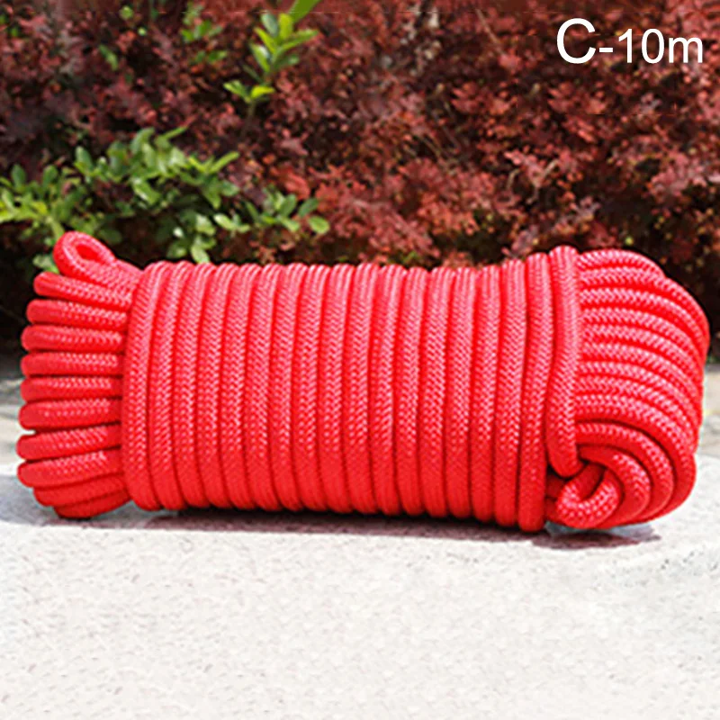Description Picture 4 of item10mx2/3/4/6/8mm Nylon Cord Thread Crochet Line Macrame Rope DIY Hand-woven Braided Handicraft Lanyard Shoes String Bag Rope