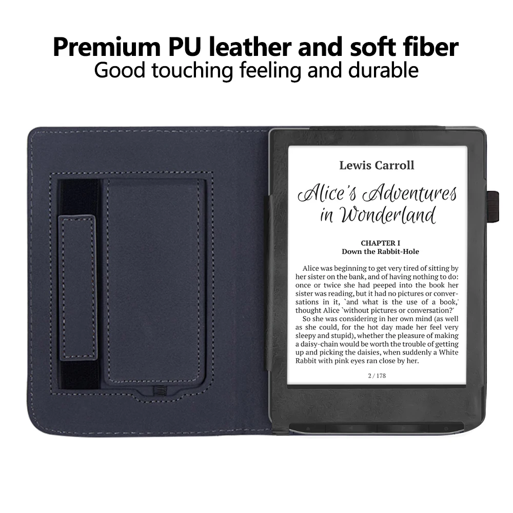Pop Flip pu Case para Pocketbook E-reader Stand Hand Holder Capa para Pocketbook Verso Pro 2023 629 634 - Imagem 6