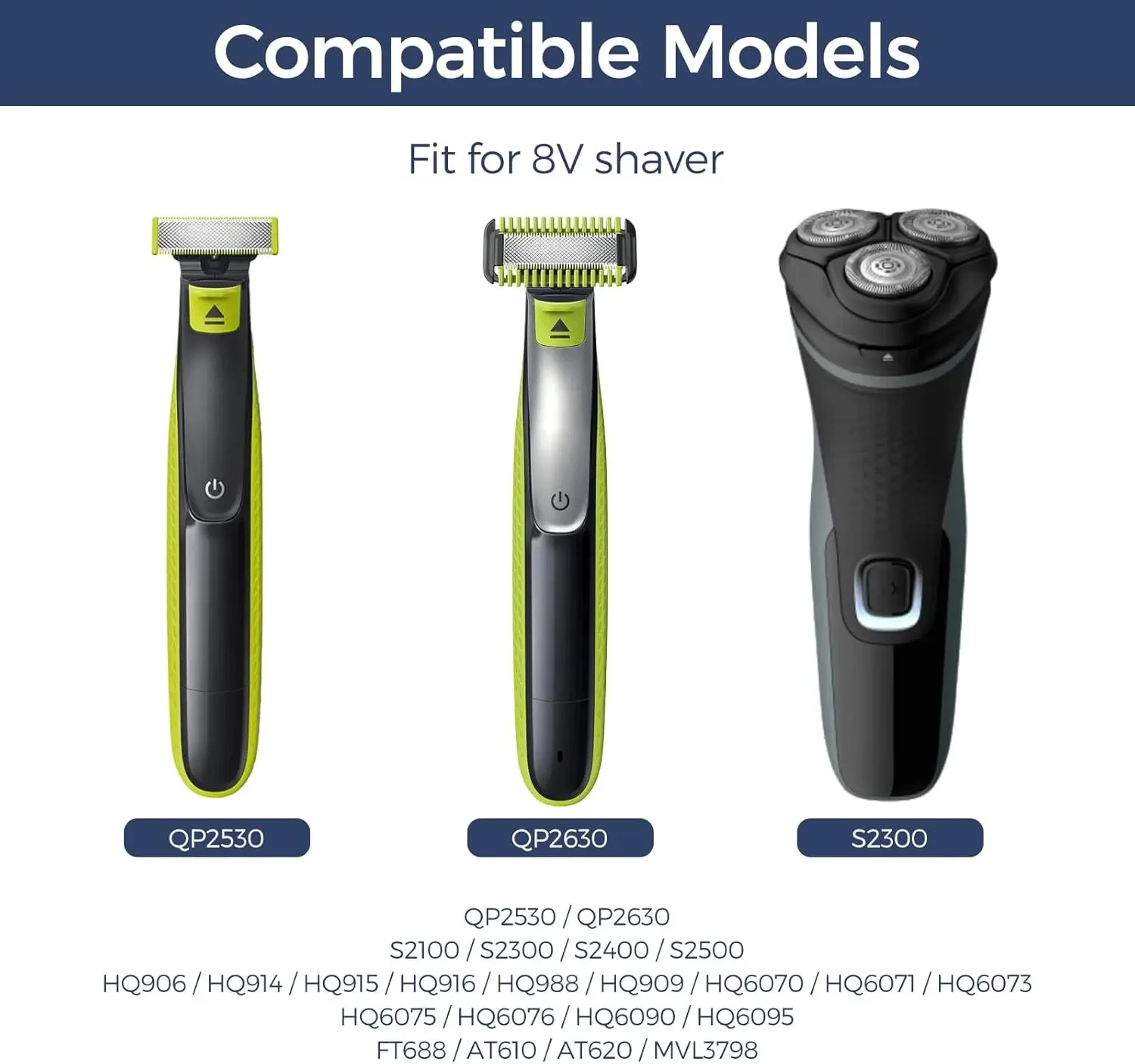 필립스 원블레이드 QP2530 QP2630 하이브리드 전기 면도기용 8V HQ850 타입-C 면도기 충전 어댑터 충전기