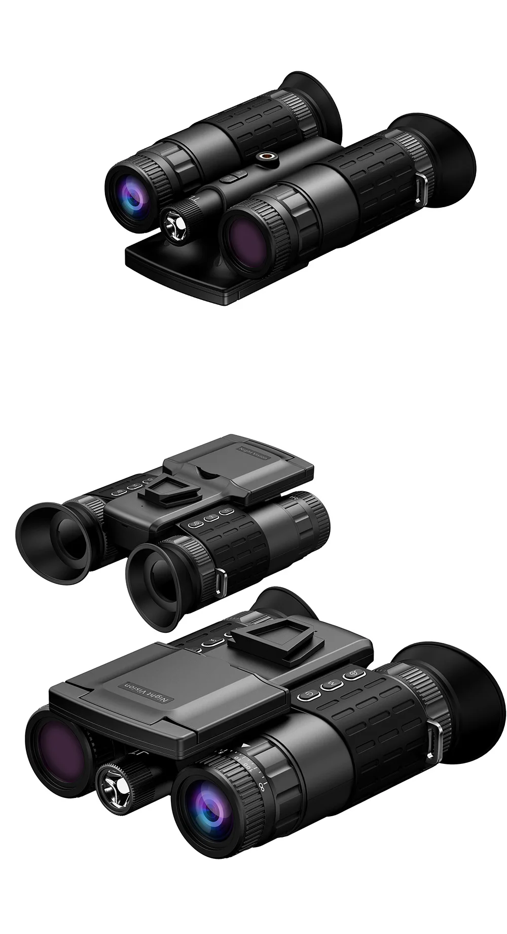 4K Hunting Night Vision Binoculars Camera with Tactical Light 600m Range 8X Zoom