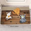 Cat: I won't fall! Durable and non slip entrance carpet for cat door mats, adding a playful charm to pet lovers' home decor 6