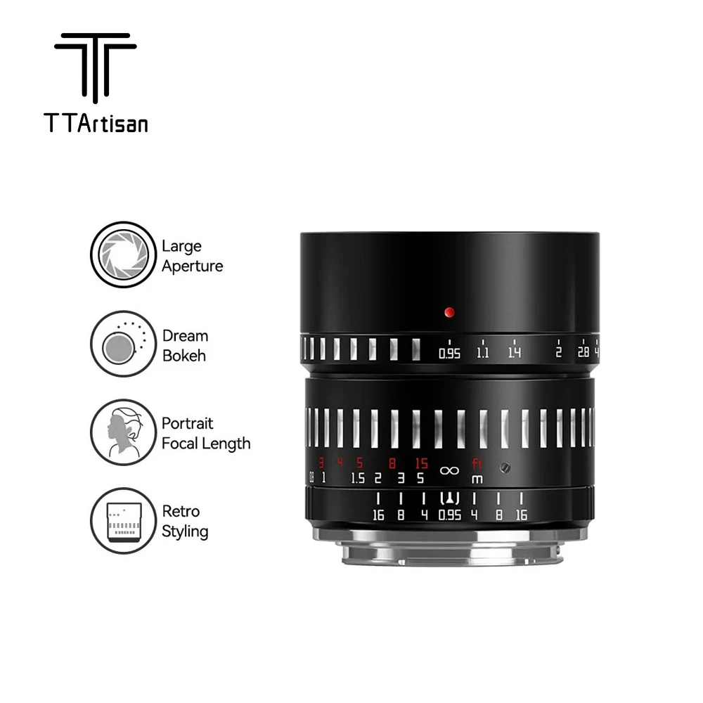 Ttartisan 50Mm F0.95 Obiettivo Principale Ritratto Ad Ampia Apertura Per Canon Rf Nikon Z Fuji X Leica L Panasonic Olympus M43 Mount Camera