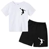 Summer Children's Sports Set Men's and Women's Sports T-shirt Short Sleeve Shorts Leisure Set Gift Preferred 3-13 Years Old 3