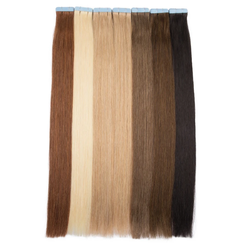 Tape In Human Hair Straight Extensions 100% Real Remy Human Hair 613 Blonde For Salon High Quality Extension for Woman