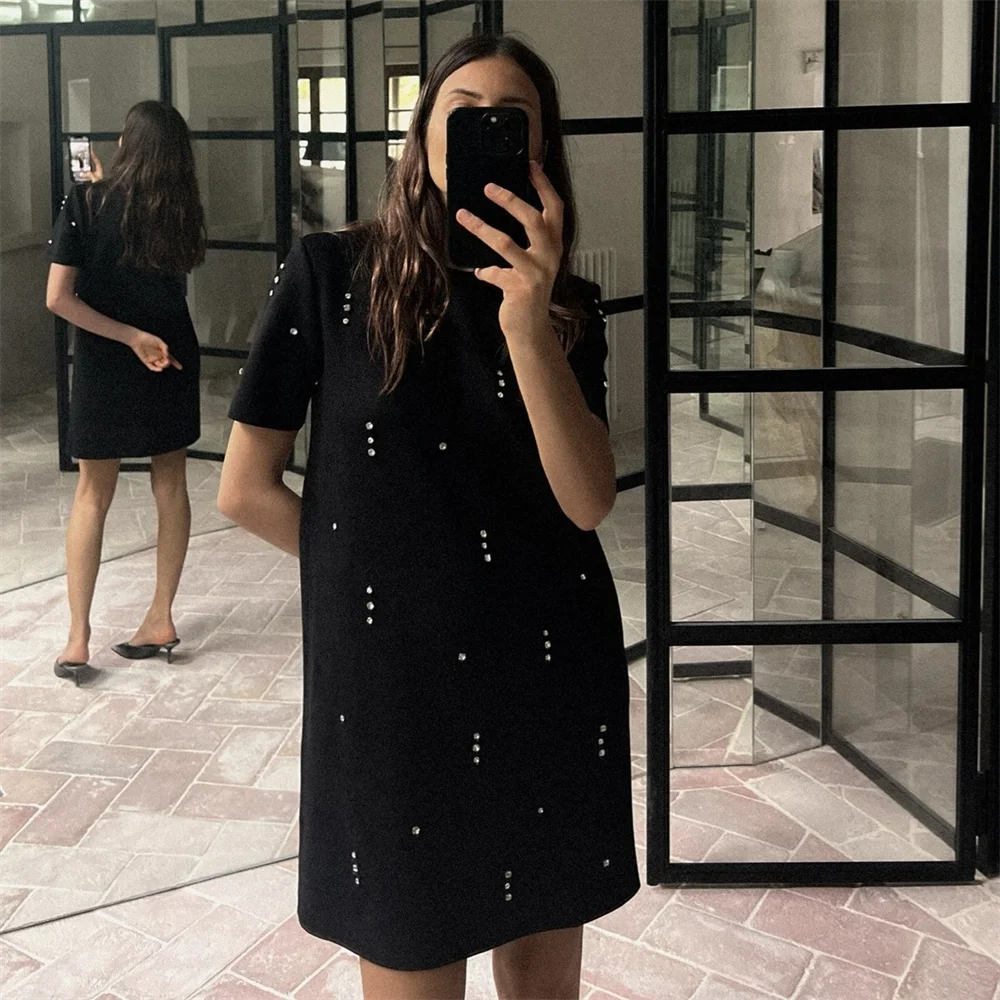 Spring New Women's Fashion, Elegance, Leisure and Versatile Jewelry, Plush Texture Dress