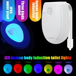 Lampe LED à Induction intelligente avec capteur de mouvement PIR, étanche, rétro éclairage, 7 couleurs, idéal pour une salle de bain ou un WC 