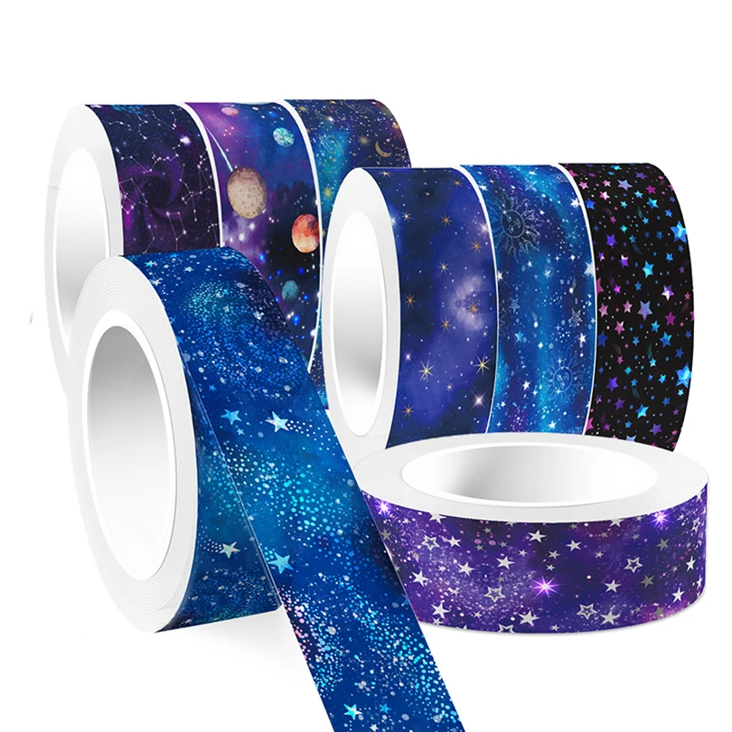 12Pcs Universe Washi Tape Scrapbooking Supplies Washitape Diary Decoration Decorative Adhesive Tape School Supplies Masking Tape 4