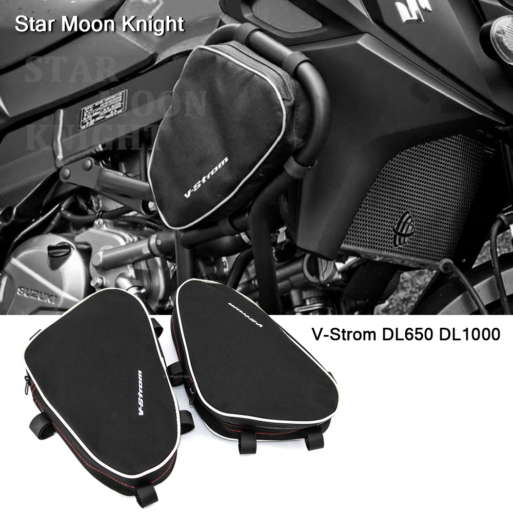 

For Suzuki V-Strom DL650 DL1000 DL 650 DL 1000 Crash Bar bag Motorcycle Tool Placement Bag Frame Triple-cornered Package Toolbox