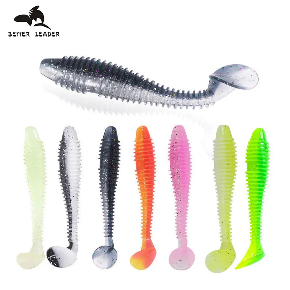 

Lure Thread T-tail Soft Bait Easy Shiner 6.5cm Two-color Submerged Water Swing Tail Fresh Sea Bass Fish Lead Hook Worm Bait