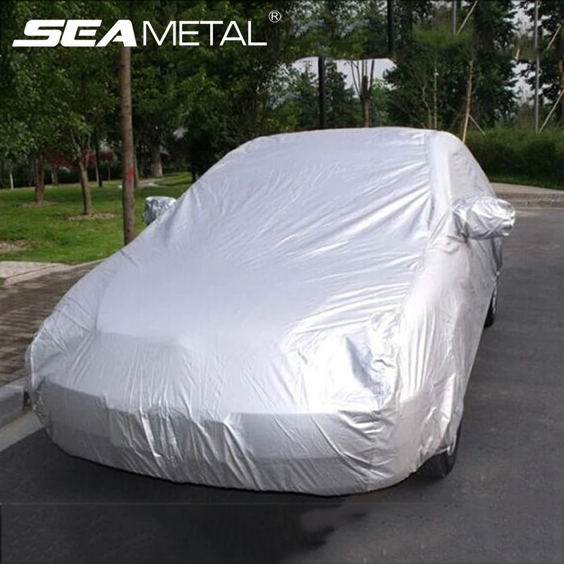 Universal Full Car Cover Rain Frost Snow Dust Waterproof Protection Exterior Car Protector