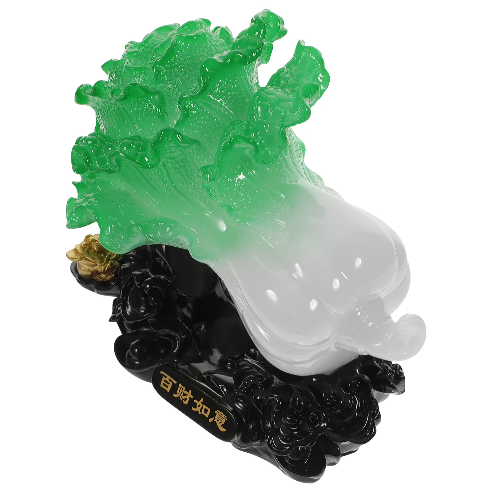 

Cabbage Ornaments Decoration for Home Imitation Jade Chinese Novel Vegetable Mascot Natural Resin Handicrafts