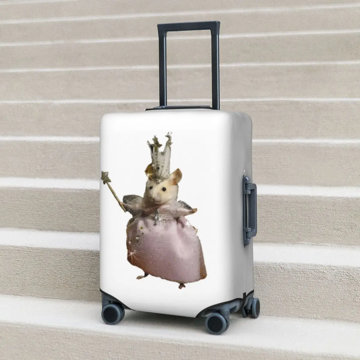 요정 쥐 어머니 여행 가방 커버, 재미있는 동물 스트레치 크루즈 여행 보호 수하물 케이스, 비행 크리스마스 선물 