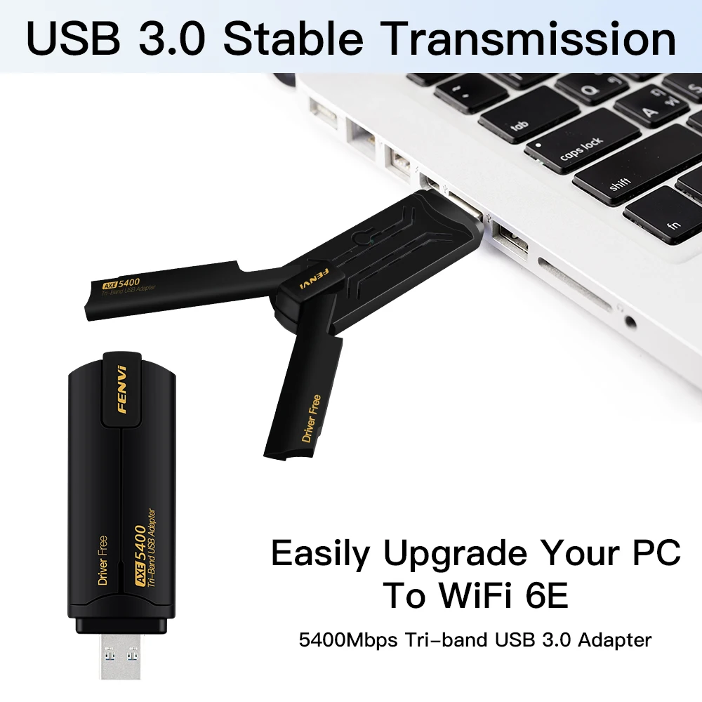 Fenvi-dongle Adaptador Usb 5400mbps Wifi 6e 2.4g 5g 6ghz Usb 3.0 Wifi Antena de Placa de Rede Mu-mimo Plug And Play para Win 10 11 - Imagem 6