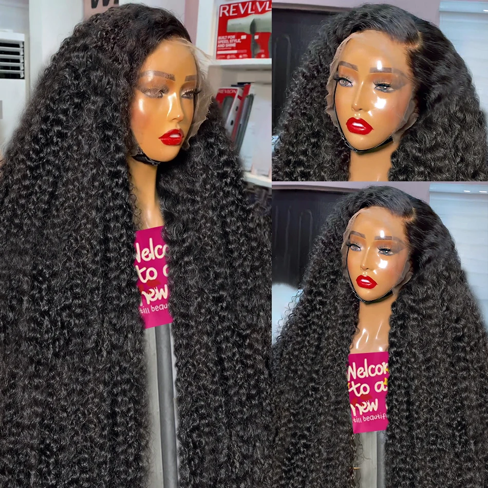 Deep Wave 13x6 HD Transparent High Density Lace Frontal Human Hair Wig Brazilian Remy 13x4 Water Curly Front Wig for Women human hair wigs