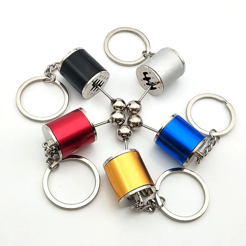 Mini Turbo Turbocharger 6 Speed Gearbox Gear head Keychain for Car Key Chains Creative Accessories Gifts