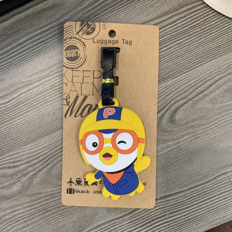 Cute Pororo Loopy Cartoon Character Anti-Loss Luggage Tag and Girly Decorative Pendant