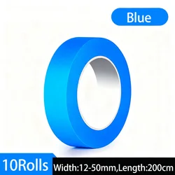 Vibrant Orange Washi Tape for Creative Crafts & Decor (Blue - 10Pcs)