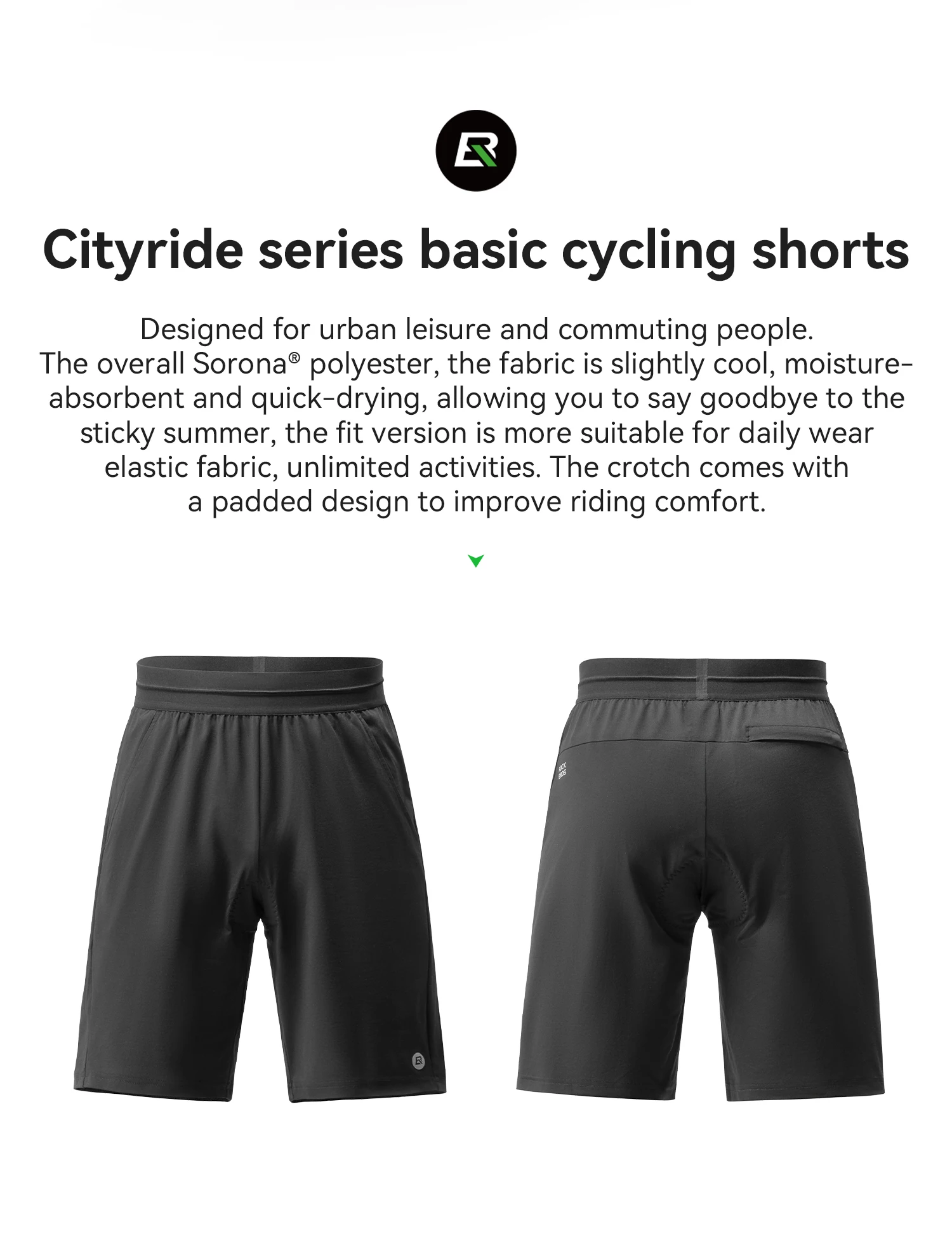 Description Picture 4 of itemROCKBROS Cycling Shorts Road Bike Casual Sport Pants Men's Style With Lined Pad Summer Bike Shorts Equipment