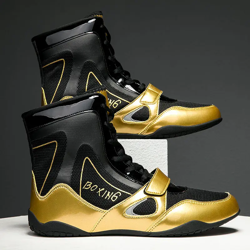Men's and Women's Free Fighting Boxing Shoes Professional Wear-resistant Sports Shoes Light and Comfortable Wrestling Shoe