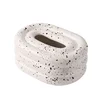 Cream Style Circular Ceramic Tissue Box Desktop Storage Ornament Creative Home Living Room Coffee Table Decoration Paper Box 5