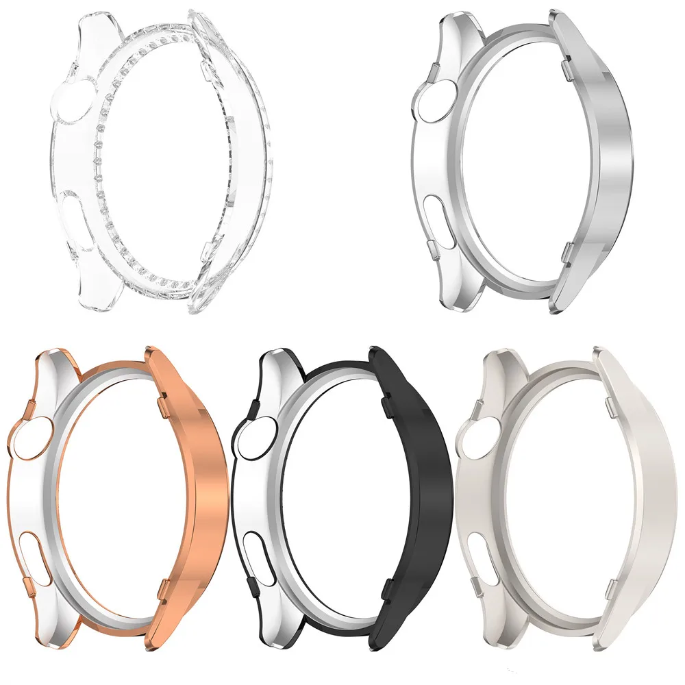 Enhanced PC Hollow Case with Single-Row Diamond Design for Smartwatch - Protective Shell Accessory