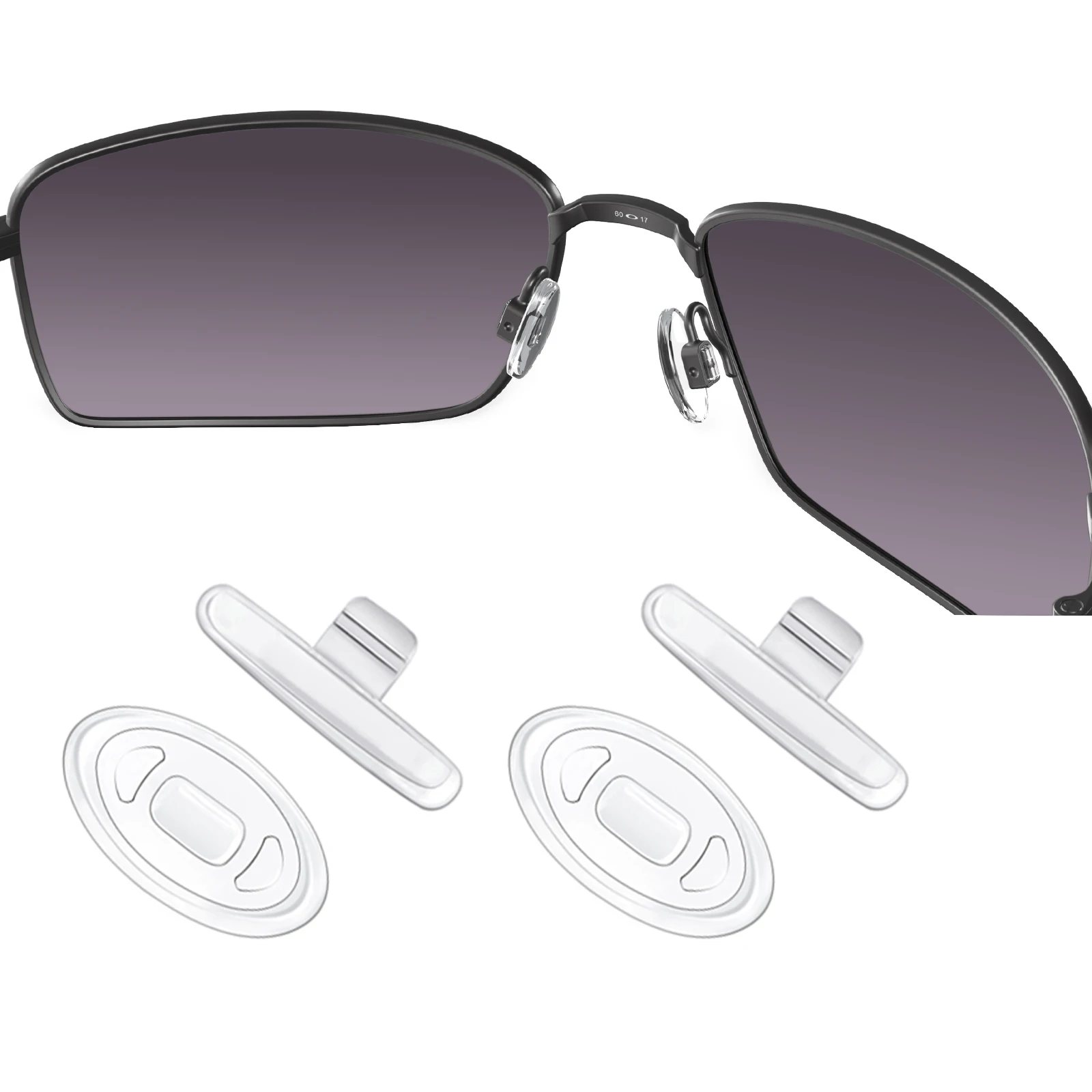 

OOWLIT Rubber Clear Nosepads Replacement for Oakley Square Wire 2.0 3.0 / Square Wire 2 2014 / Big (W) Square Wire Sunglasses