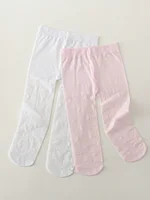 2 paires de collants d'été pour bébés filles, Leggings fins, bas en maille en forme de cœur d'amour, petite princesse, bonneterie blanche serrée et douce 6