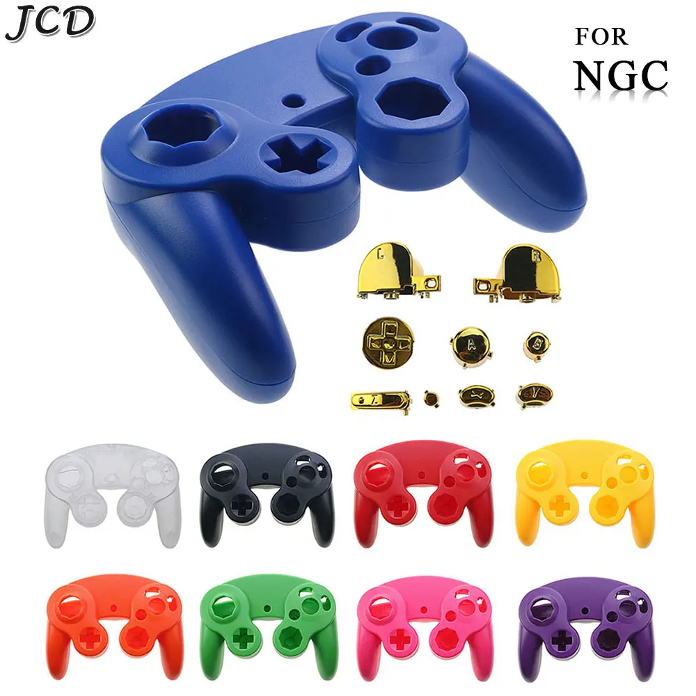 

JCD For NGC Gamecube Controller Housing Cover Shell Handle Case and button Replacement Parts Games Handle Protective Accessories