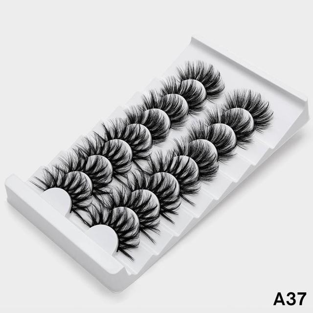 8 pairs 3D Mink Lashes Natural False Eyelashes Dramatic Volume Fake Lashes Makeup Eyelash Extension Silk Eyelashes