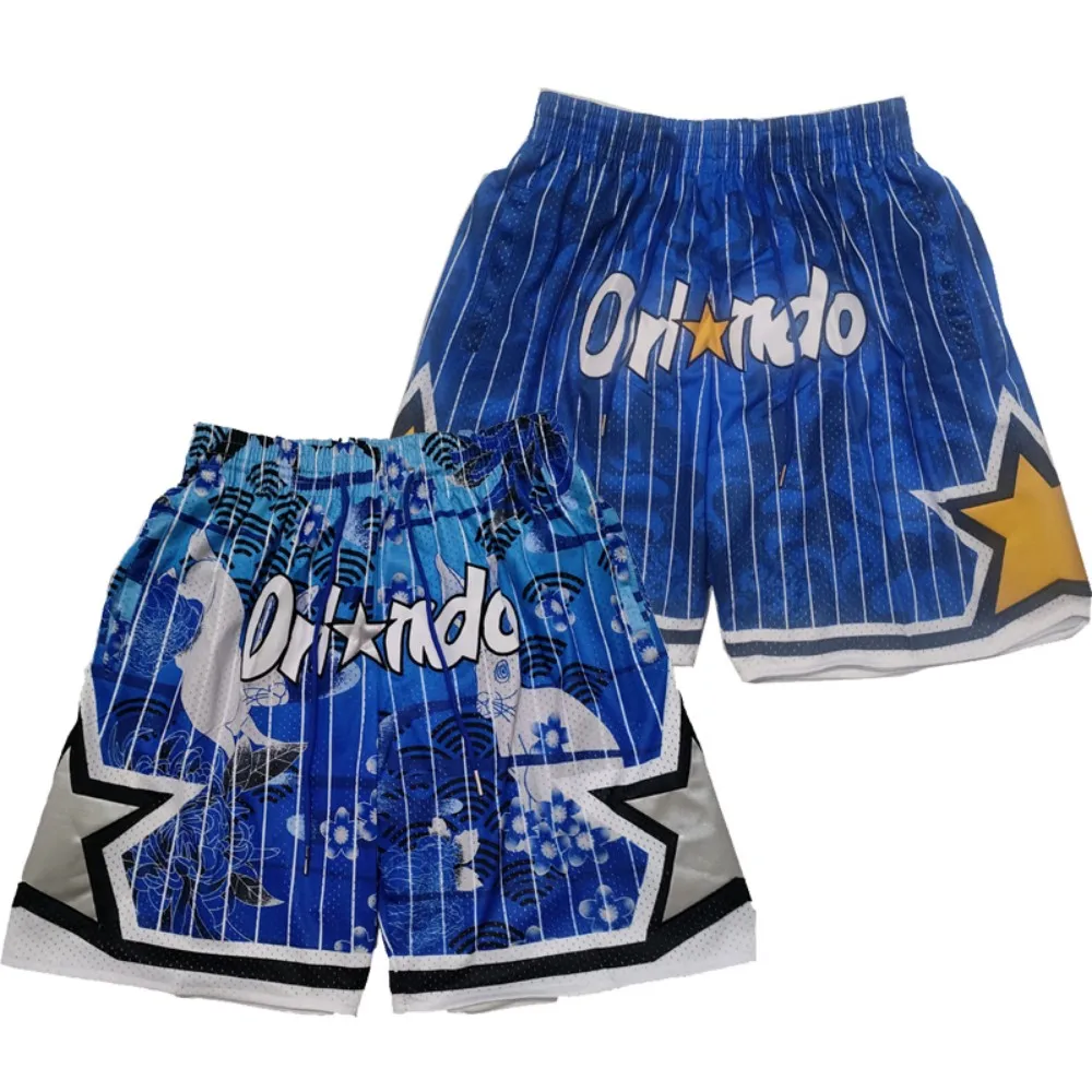 Latest Trend Personality Basketball Shorts Auckland Outdoor Sports Casual Fashion Beach Pants Ventilation Quick Dry Blue