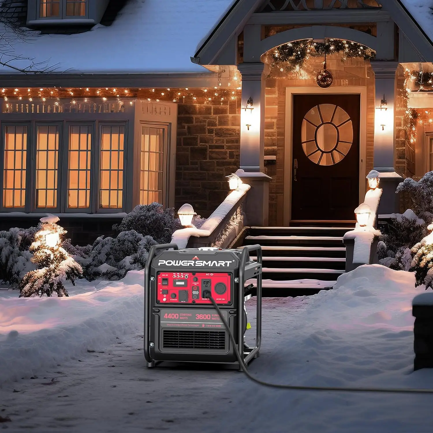4400 Watt Home Backup Portable Open Frame Generator with Inverter Technology, RV Ready 30A Outlet,Gas Powered, Lightweight for H
